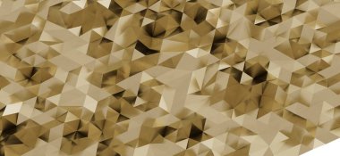 Bej ve altın rengi üçgen şekilli soyut geometrik desen