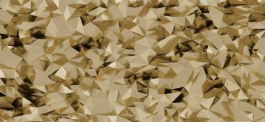 Metalik altın renk dokusuna sahip soyut geometrik çokgen arkaplan