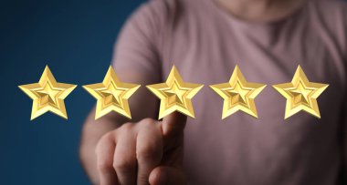 El işareti beş altın yıldız, müşteri deneyimi konsepti