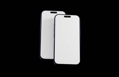 Uygulama tasarımı kavramı için boş ekran ile modern akıllı telefon modeli