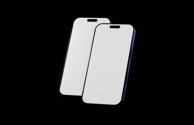 Uygulama Gösterimi için Boş Ekranlı Minimalist Telefon Model Tasarımı