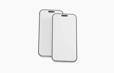 İki ekranlı minimalist akıllı telefon konsept tasarımı