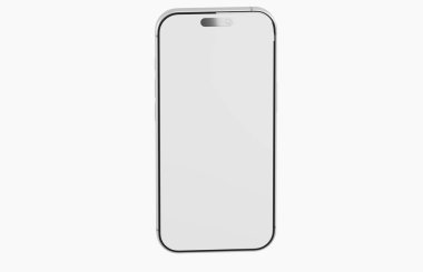 Modern akıllı telefon tasarım konsepti, boş ekran, zarif basitlik, beyaz model