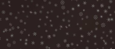 Kışın Kar Tanesi Arkaplanı Koyu Arkaplanda Yağan Kar Taneleri