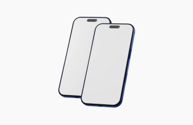 Boş Ekran Gösterimi Yapan İki Akıllı Telefon