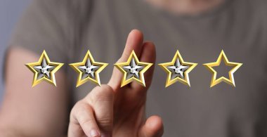 Beğeni Beş Yıldız Konsepti: Olumlu Geri bildirim ve Gözden Geçirmeler