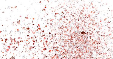 Kırmızı ve Beyaz Konfeti Patlaması