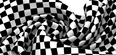 Dramatik Siyah ve Beyaz Damalı Bayrak Arkaplanı