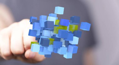 Veri Yapısı Küpleri Soyut Teknoloji