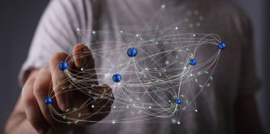 Global Ağ Bağlantısı Teknolojisi Konsepti