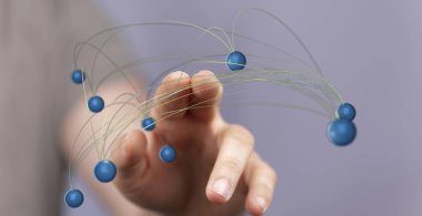 Global Ağ Bağlantısı Teknolojisi Konsepti