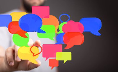 Renkli Konuşma Baloncukları: İletişim & Geribildirim Kavramı