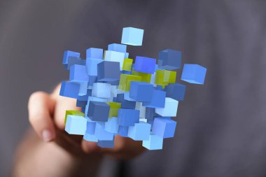 Mavi Küpler Veri Yapısı İllüstrasyon