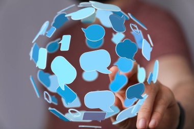 Küresel İletişim Ağı: Etkileşimli Sohbet Baloncukları