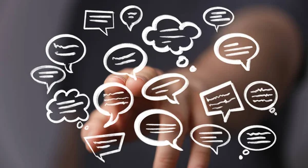 Yüzen Konuşma Baloncuklarıyla El Etkileşimi: İletişim Konsepti