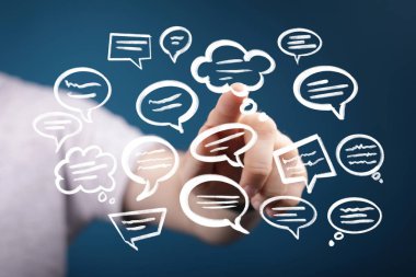 El Etkileşimi Dijital Konuşma Kabarcıkları: İletişim Konsepti