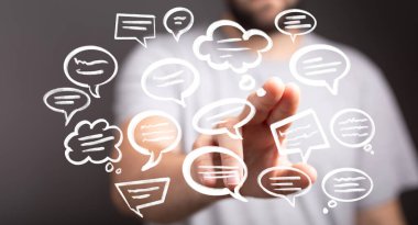 Dijital Konuşma Baloncuklarıyla Etkileşim: İletişim Konsepti