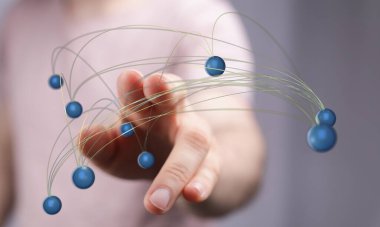 Global Ağ Bağlantısı Teknolojisi Konsepti