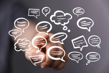 Uçan Sohbet Baloncuklarıyla Etkileşim: İletişim Konsepti