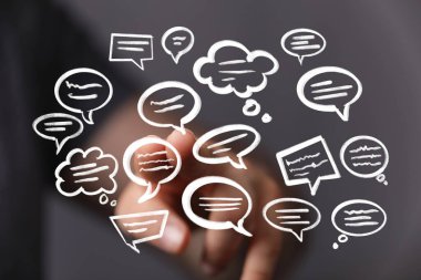 İletişim, Konuşma ve Fikirler: Konuşma Baloncuklarıyla El