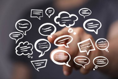 İletişim Ağı: Konuşma Baloncuklarıyla El Etkileşimi