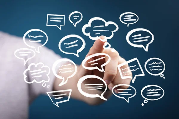 El Etkileşimi Dijital Konuşma Kabarcıkları: İletişim Konsepti