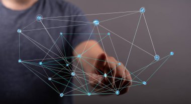 Global Ağ Bağlantısı Teknolojisi Konsepti