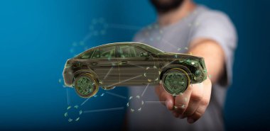 Modern Teknoloji için Dijital Araba Model Görselleştirme