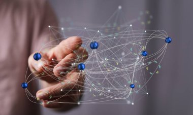 Global Ağ Bağlantısı Teknolojisi Konsepti