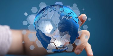 Global Ağ Bağlantısı Teknolojisi Konsepti