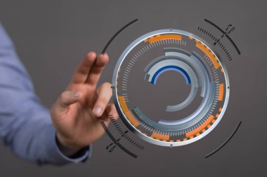 Modern Geleceğe Dokunuşlu Dijital Teknoloji Arayüzü