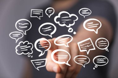 El Etkileşimi Dijital Konuşma Kabarcıkları: İletişim Konsepti