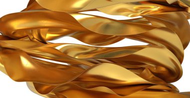 Soyut Altın Dalgalar Dönen Tasarım