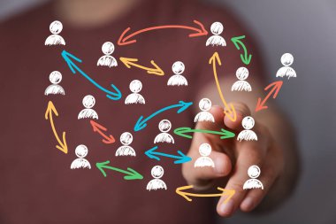 Networking Connections: People Collaboration Concept