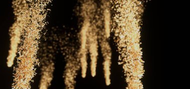 Altın Yıldız Patlaması Soyut Arkaplan