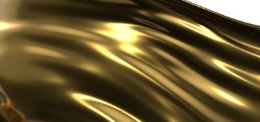 Radiant Drapery: Bir Lumi ile soyut 3D Altın Kumaş Görüntü