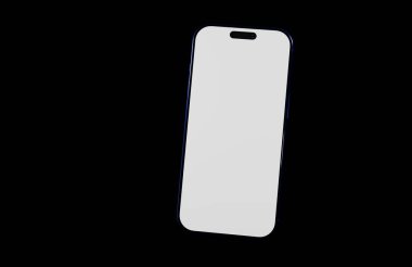 Model için boş ekranlı minimalist akıllı telefon tasarımı, teknoloji konsepti