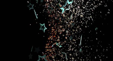 Parıltılı Efektler ve Sihirle Soyut Yıldızlı Gece Arkaplanı