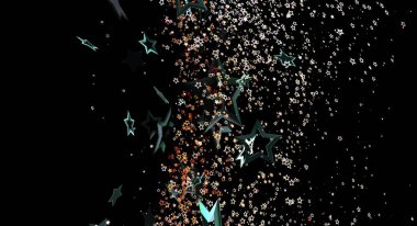 Parlayan parçacıkları ile soyut yıldız arkaplan çizimi