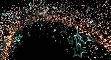 Parlayan elementlere sahip soyut yıldız arkaplanı festival temaları için mükemmel