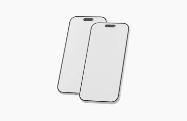 Boş ekran izole edilmiş minimalist akıllı telefon konsept tasarımı