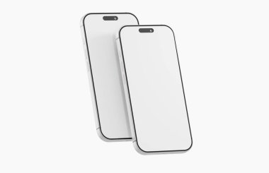 Modern akıllı telefon motifleri, uygulama sunumu için boş ekran görüntüsü