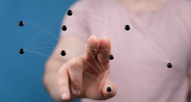 Dijital ağ bağlantısı kavramı ve teknolojisine dokunmak