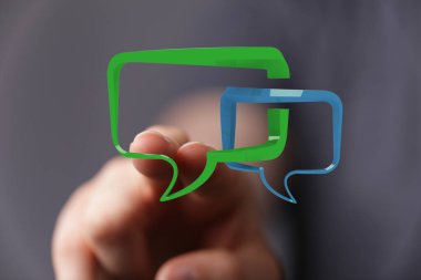 Dijital iletişim baloncuklarına işaret