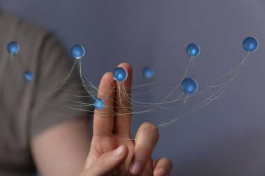 Dijital ağ bağlantısı, fütüristik teknoloji kavramı