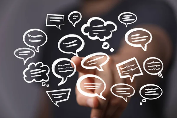 İletişim Ağı: Konuşma Baloncuklarıyla El Etkileşimi