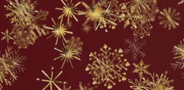 Şık Altın Kar Tanesi Özgeçmişi Kırmızı, Şenlikli Tatil Sezonu