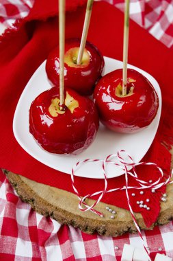 Apple Noel tablo için. Geleneksel tatil yemekler ve tatlılar için. Sağlık ve basit yemek.