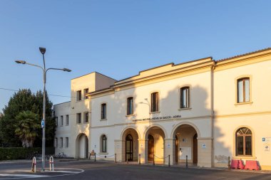 Piove di Sacco tren istasyonunda Padua, Veneto, İtalya 'da Üstat Piove di Sacco-Adria imzalı