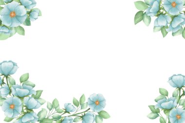 Tasarım için suluboya çiçekler arka plan vektörü.